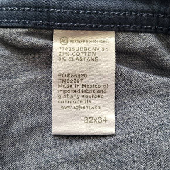 AG Adriano Goldschmied Tellis Modern Slim Fit SUD Pants in Blue Note Men's 32X34 - Picture 7 of 7